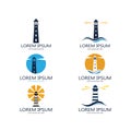 Light House Logo Template icon vector illustration Royalty Free Stock Photo