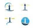 Light House Logo Template icon vector Royalty Free Stock Photo
