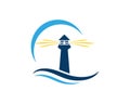 Light House Logo Template icon vector Royalty Free Stock Photo