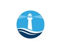 Light House Logo Template icon vector Royalty Free Stock Photo