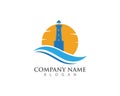 Light House Logo Template Vector Royalty Free Stock Photo