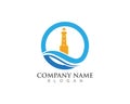 Light House Logo Template Vector Royalty Free Stock Photo