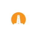 Light house logo vector icon Royalty Free Stock Photo