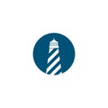 Light house logo vector icon Royalty Free Stock Photo