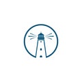 Light house logo vector icon Royalty Free Stock Photo