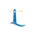 Light House Logo Template vector Royalty Free Stock Photo