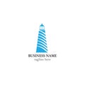 Light house logo template vector Royalty Free Stock Photo