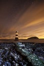 Light house at night Royalty Free Stock Photo