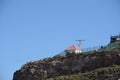 Light house on the rocks at Mossel bay,South Africa. Royalty Free Stock Photo