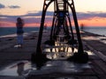 Light House, South Haven Sunset photographers Royalty Free Stock Photo