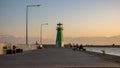 Light House at Sunrise in New Port, Gdansk.