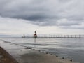 Light houses on great lake Michigan Royalty Free Stock Photo