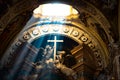 Light incidence - Angels holding Cross, Cathedral Bologna Royalty Free Stock Photo