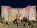 Light installation on Shechem Damascus Gates in Jerusalem