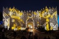 Light installation on Shechem Damascus Gates in Jerusalem