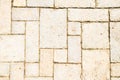 Light interlocking stone pavement with sand-filled gaps Royalty Free Stock Photo