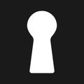 Light keyhole vector isolated icon. The key to business success, solution is the idea
