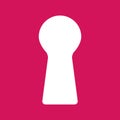 Light keyhole vector isolated icon. The key to business success, solution is the idea