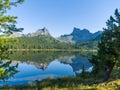 Light lake in the Ergaki nature park. Siberian mountains of the Sayan Mountains