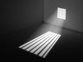 Light through the latticed prison window Royalty Free Stock Photo