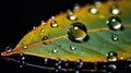 light leaf and water drop Royalty Free Stock Photo