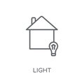 Light linear icon. Modern outline Light logo concept on white ba