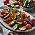 light mediterane vegetables, AI-generated Royalty Free Stock Photo