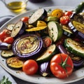 light mediterane vegetables, AI-generated Royalty Free Stock Photo