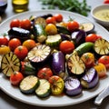 light mediterane vegetables, AI-generated Royalty Free Stock Photo