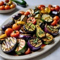 light mediterane vegetables, AI-generated Royalty Free Stock Photo