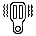 Light microbe medical icon outline vector. Bacterium bulb