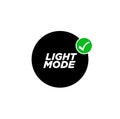 Light mode vector typo icon. Day mode icon