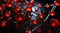 light molecules black and red Royalty Free Stock Photo