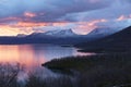 Light morning to the viewpoint at Abisko Royalty Free Stock Photo