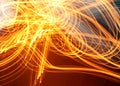 Light motion abstract photo of fire, modern virtual space design image Royalty Free Stock Photo