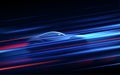 Light motion background with car silhouette Royalty Free Stock Photo