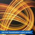 Light multi line tracing effect. Vector fire light flare trace Royalty Free Stock Photo