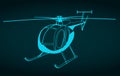 Light multi-purpose helicopter illustration Royalty Free Stock Photo