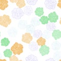 Light Multicolor vector seamless elegant background with flowers. Royalty Free Stock Photo