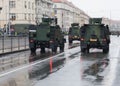 Light multirole vehicles , infantry mobility vehicles on military parade  in Prague, Czech Republic Royalty Free Stock Photo