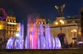 Light-musical fountain in Kiev on Independence Square