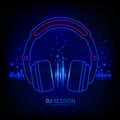 Light neon Headphones