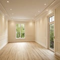 Light neutral empty room interior background Royalty Free Stock Photo