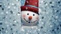 snowman background christmas snow year new celebration white winter snowfall season icy. Generative AI.