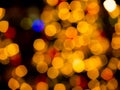 Light Night Bokeh dark Black Background,Abstract Orange Blue Colorful Circle Royalty Free Stock Photo