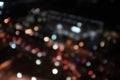 Light night at city bokeh blur abstract background. Royalty Free Stock Photo