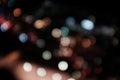 Light night at city bokeh blur abstract background. Royalty Free Stock Photo