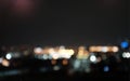 Light night at city bokeh blur abstract background. Royalty Free Stock Photo