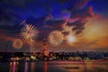 Light night at Wat Arun Thailand. Royalty Free Stock Photo