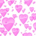 Light opaque pink hearts background Royalty Free Stock Photo